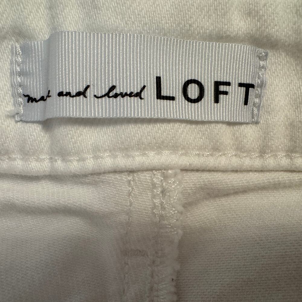 Loft High Rise The Slim Cropped White Jeans Size 33 Petite (16 Petite) - Picture 4 of 7